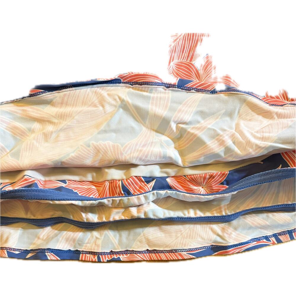 Lands' End Tankini Swim‎ Top Womens 14 DDD Blue Coral Tropical Floral - Picture 5 of 5